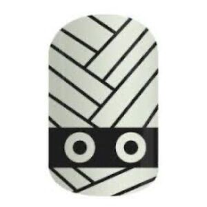 JAMBERRY Glow in the Dark Halloween Mummy Nail Wraps - All Wrapped Up